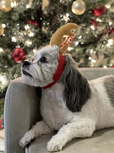 ComfyCamper Reindeer Antler Dog Halloween Costume - Headband Cosplay Christmas Small Medium Large X-Large Puppy Cat, XL