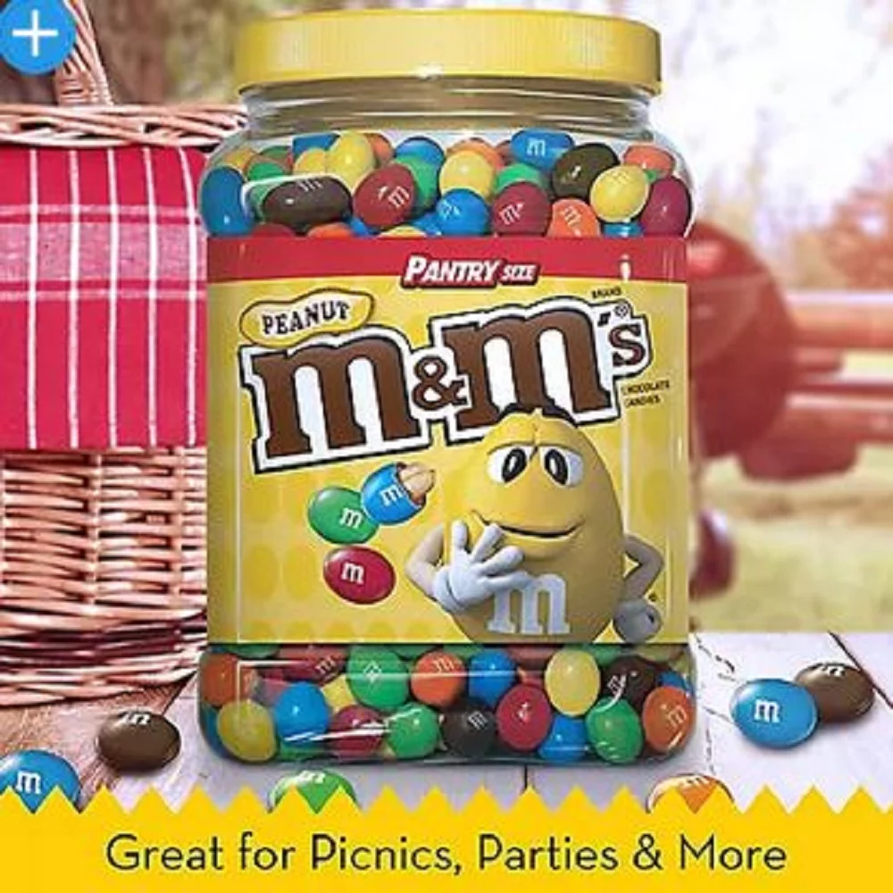 M&M'S Peanut Milk Chocolate Candy Bulk Jar (62 oz.)
