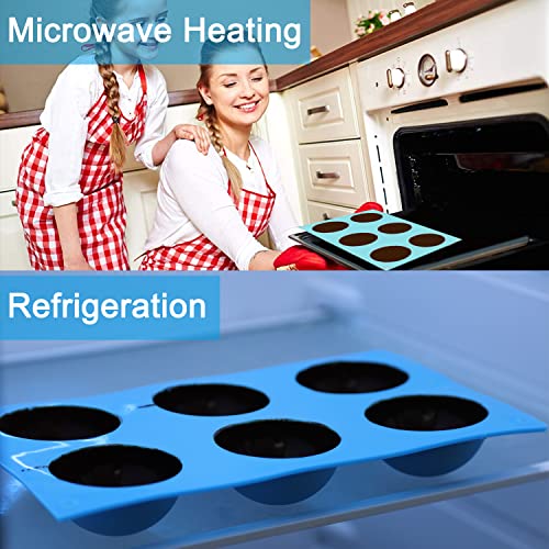 Hot Chocolate Bomb Mold 2.5 Inch Large Silicone Cocoa Bomb Molds - 3 Pack with Brush and Spatula