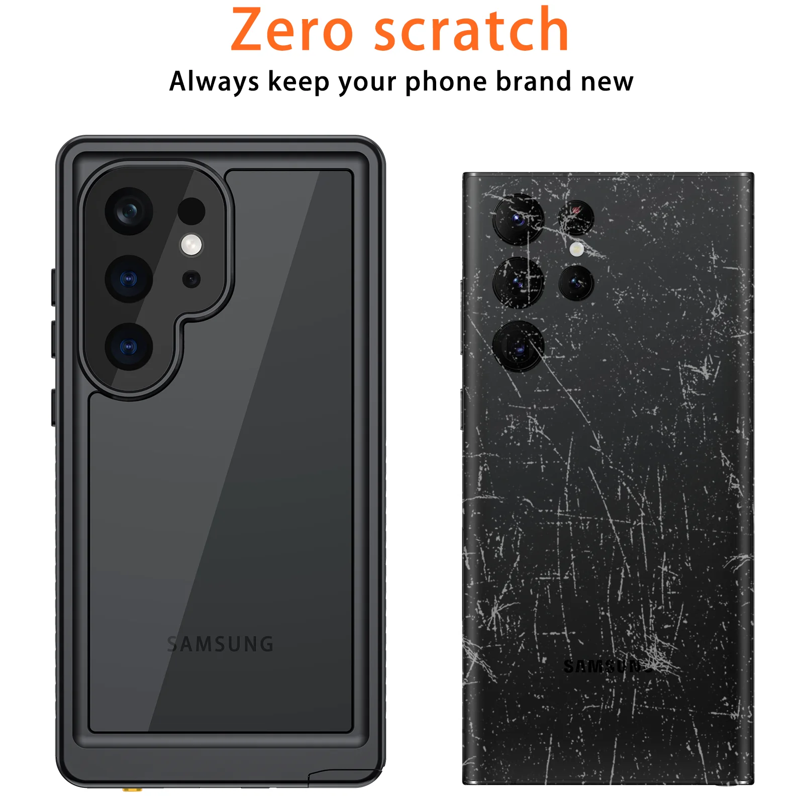 Casetego For Samsung Galaxy S24 Ultra Case,IP68 14FT Waterproof Underwater Dustproof Shockproof Rugged with Built-in Screen Protector Full Protect Phone Cover with Lanyard,Black