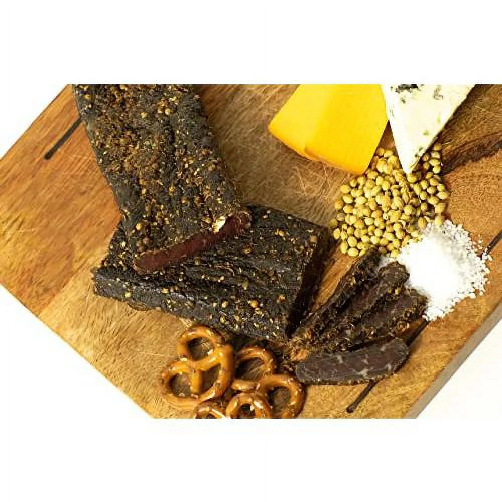Biltong Depot Whole Slab Traditional Biltong (With Fat) 1Lb (16Oz) Paleo And Keto Friendly/No Preservatives, No MSG, No Gluten, No Nitrates, No Preservatives