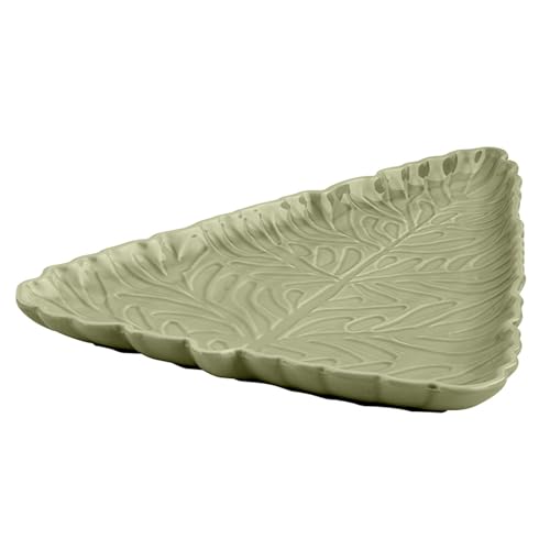 Santa Barbara Design Studio Tree Shaped Serving Plate - Stamped Ceramic Platter, 11