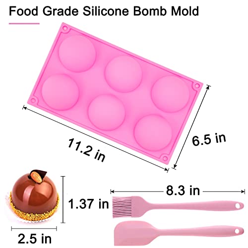 Hot Chocolate Bomb Mold Silicone Large Chocolate Sphere Mold Chocolate Ball Molds Silicone Hot Cocoa Bomb Molds 2.5