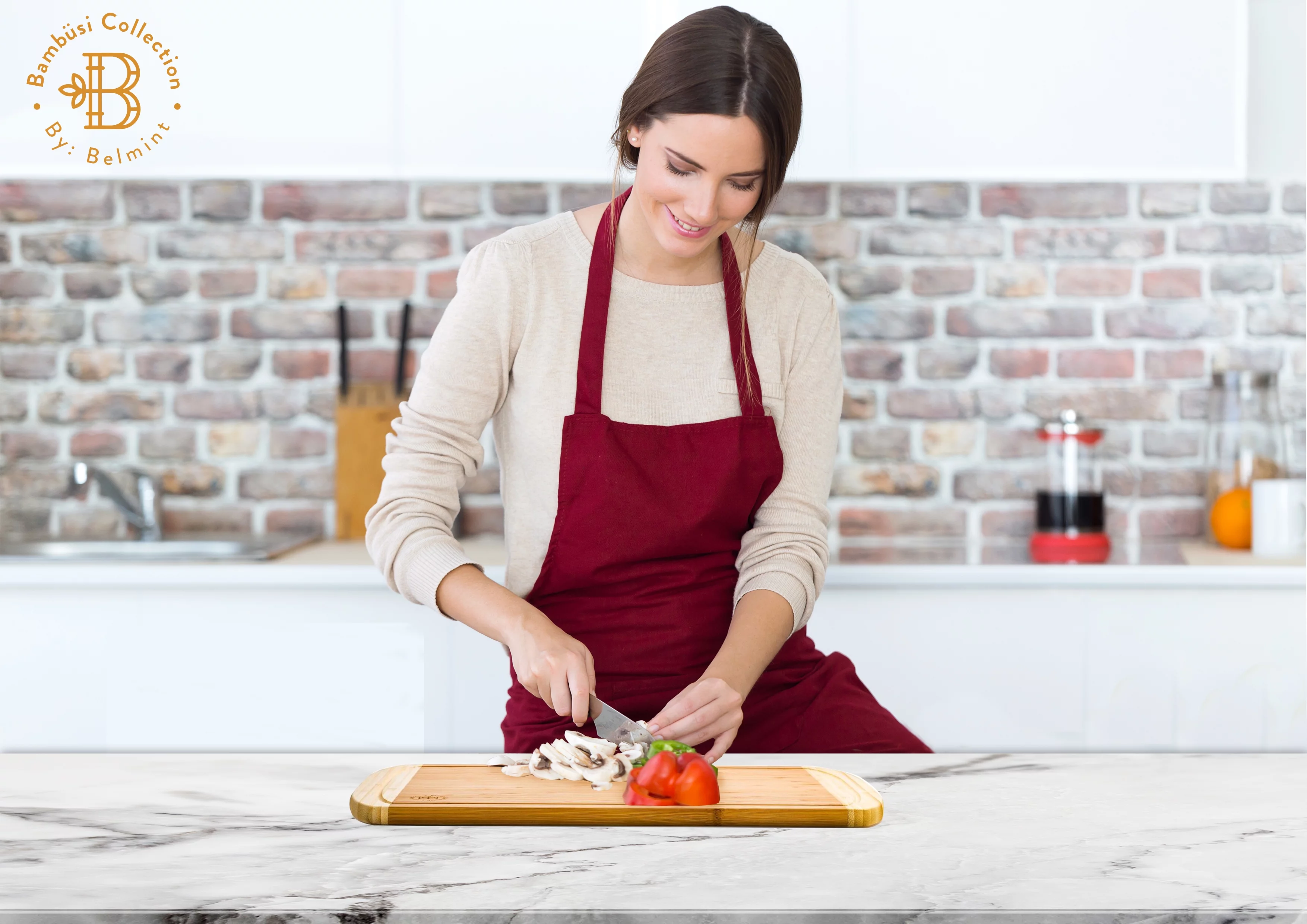 Extra Large Bamboo Cutting board for Kitchen - With Juice Grooves, (Wide and Thick 18