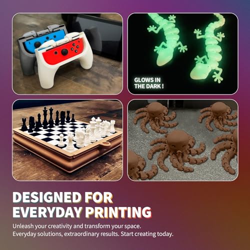 OVERTURE PLA Filament 1.75mm PLA 3D Printer Filament, 2kg Cardboard Spool (4.4lbs), Dimensional Accuracy +/- 0.02mm, Fit Most FDM Printer (Black 2-Pack)