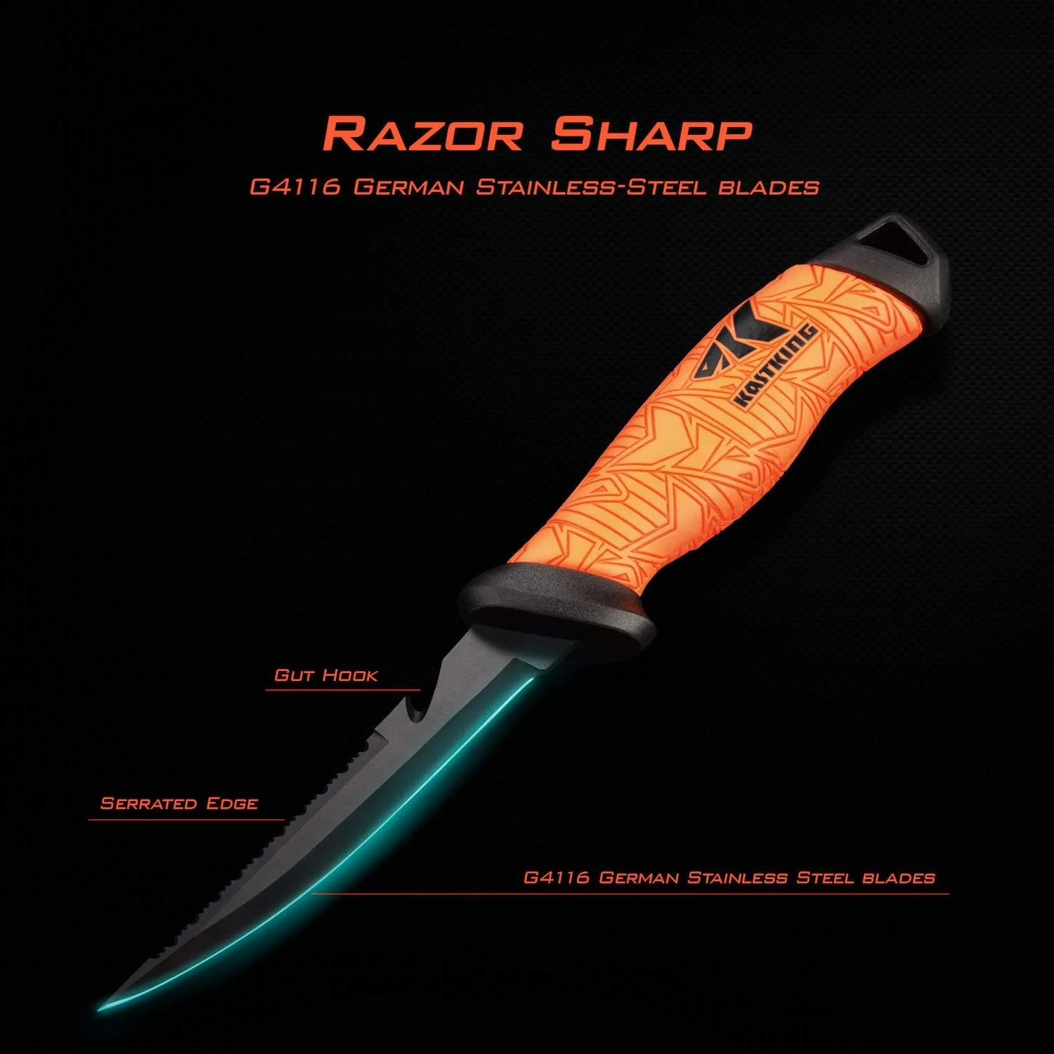 KastKing Fillet Knife and Bait Knife, Razor Sharp G4116 German Stainless-Steel Blade 5