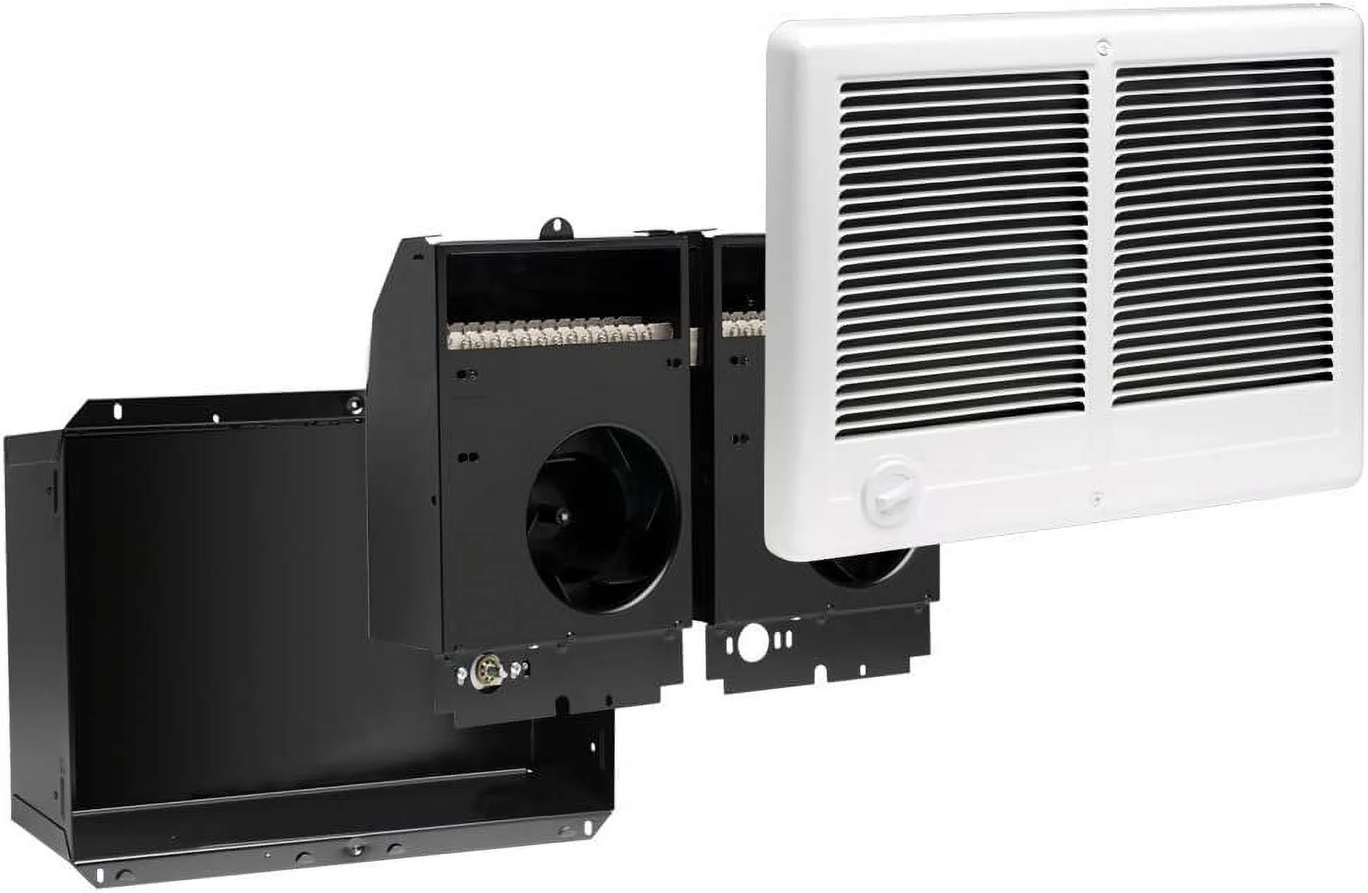 Cadet Com-Pak Twin Electric Wall Heater Complete Unit with Thermostat Model: CSTC402TW, Part: 67527, 13648/10236 BTU, 240/208 Volt, 4000/3000 Watt, White