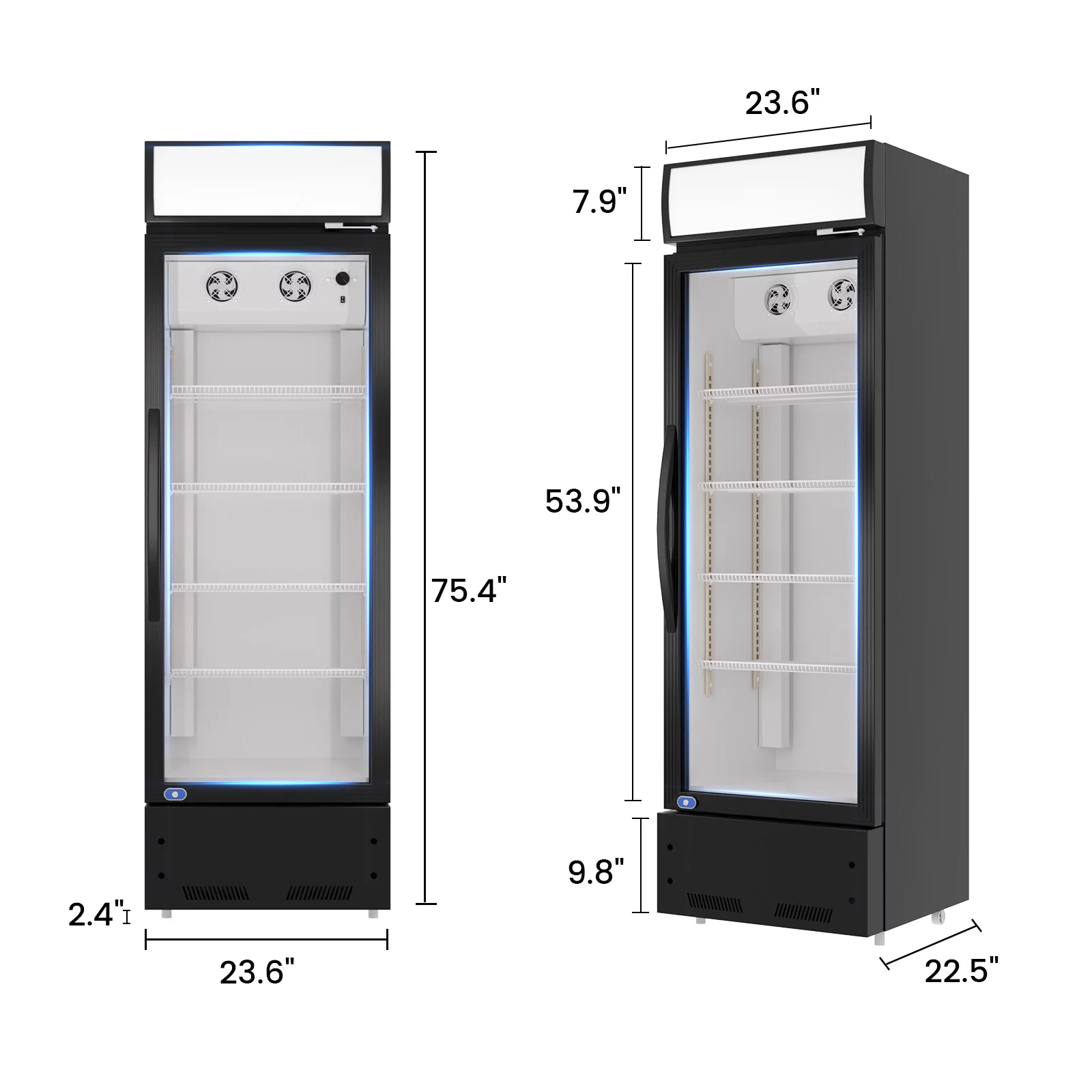 10.9 Cu.Ft Merchandising Refrigerator with Light Box