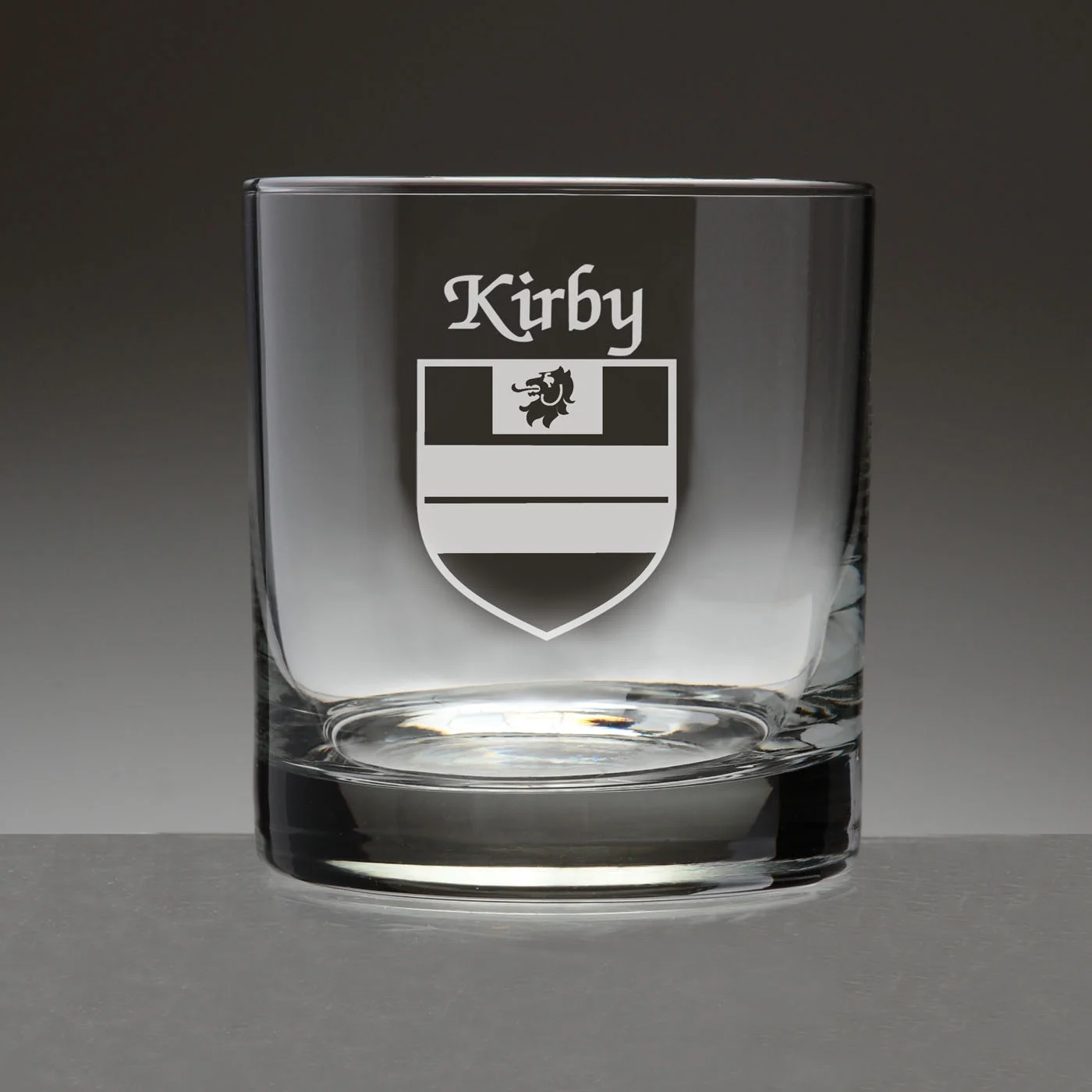 Kirby Irish Coat of Arms Tumbler Glasses - Set of 4 (Sand Etched)