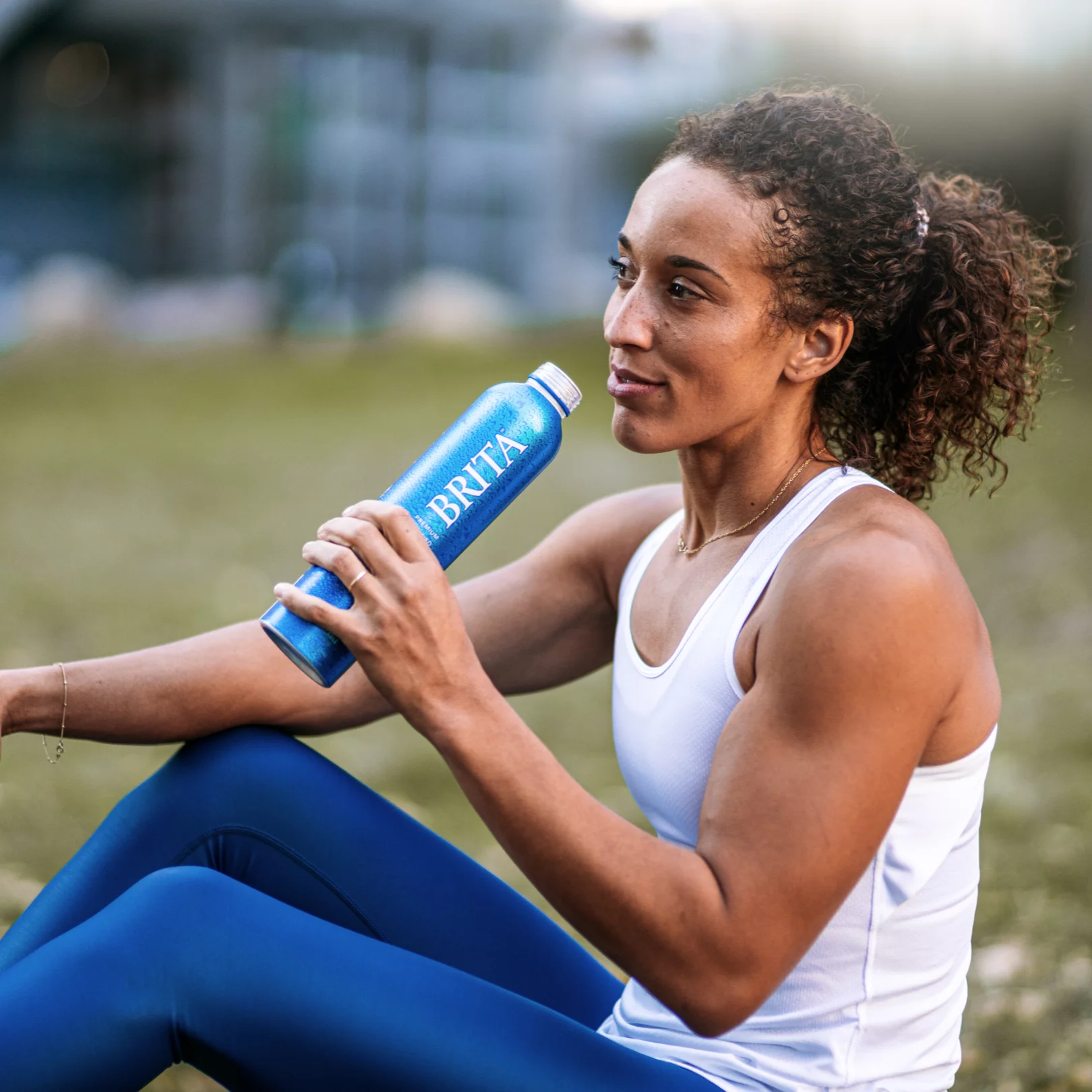 Brita Water Premium Purified Bottled Water, 25 fl oz (12 Pack), BPA Free Refillable Aluminum Water Bottles, Superior Filtered Water, Infinitely Recyclable Bottle.