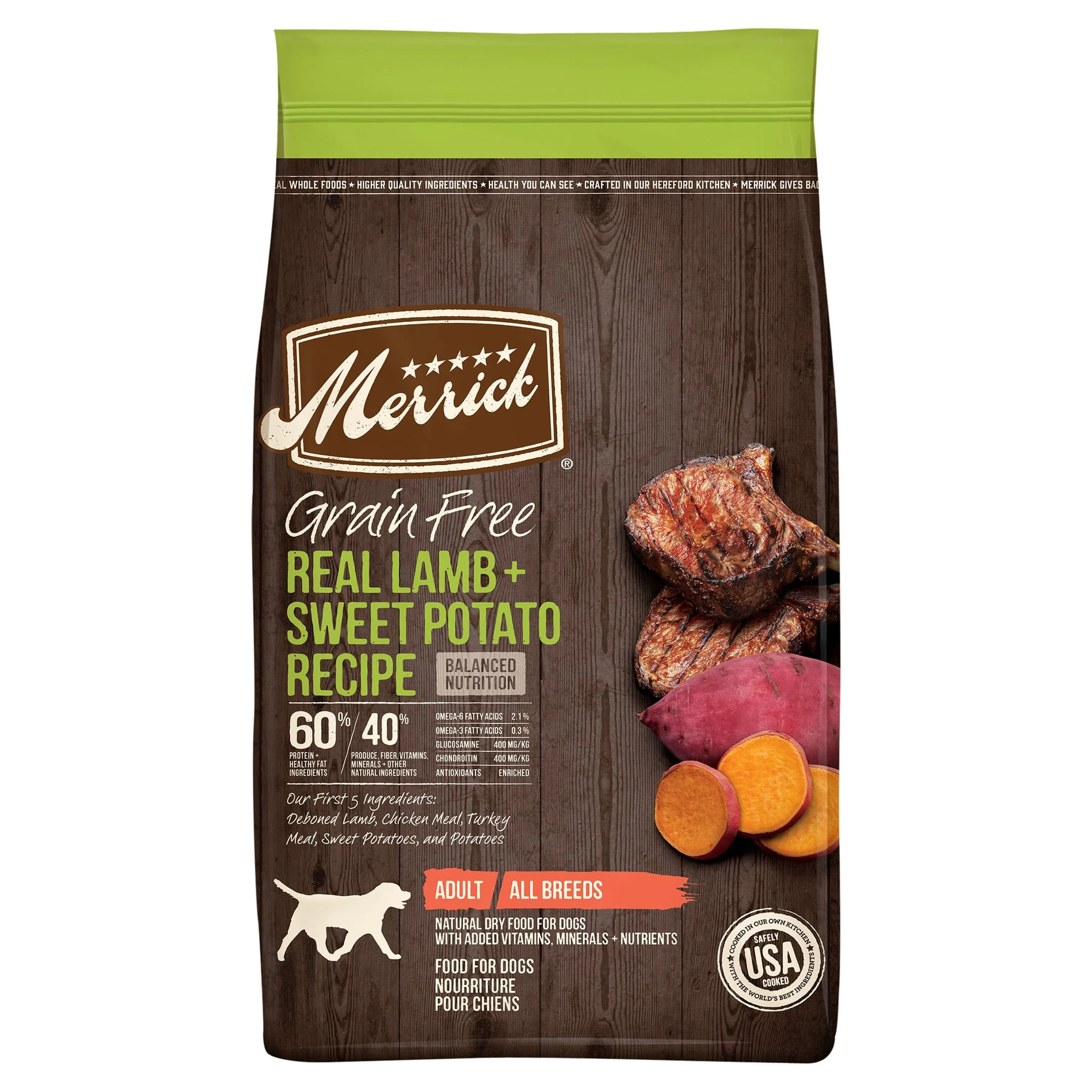Merrick Real Lamb & Sweet Potato Gravy Dry Dog Food, Grain Free, 22 lb bag