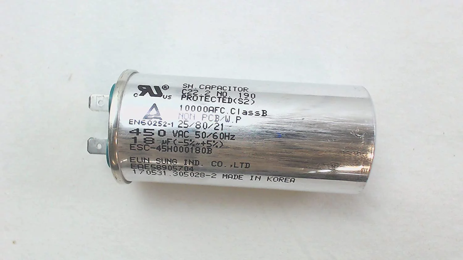 Genuine LG EAE58905704 Refrigerator Radial Run Capacitor 18mfd 450v