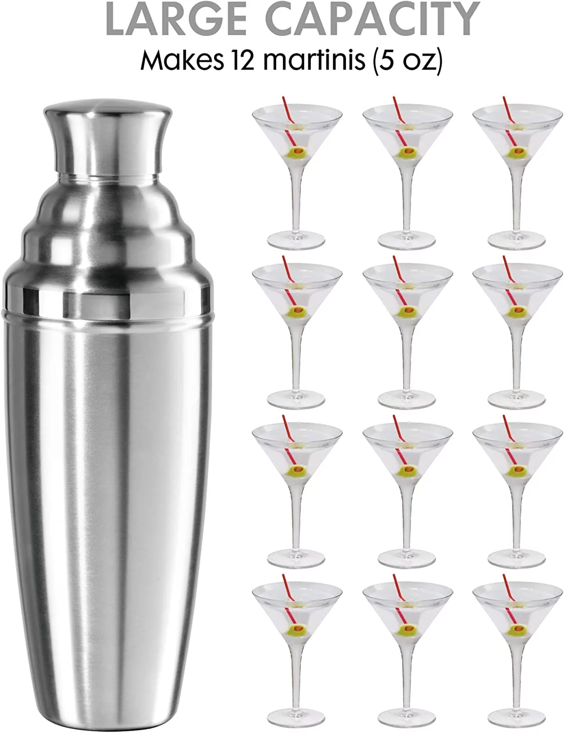Oggi Stainless Steel Jumbo Cocktail Shaker