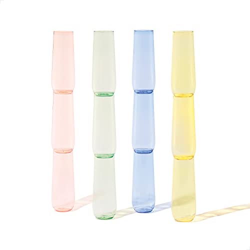 TOSSWARE POP 9oz Flute, Premium Quality, Recyclable, Unbreakable & Crystal Clear Plastic Champagne Glasses,Flute , 12 Count (Pack of 1)