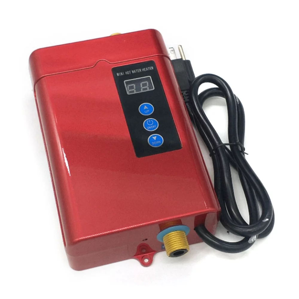 Miumaeov Electric Tankless Water Heater Instant Water Heater on Demand Smart Electric Tankless Hot Water Heater 3KW