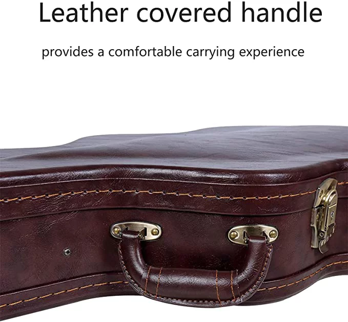 Crossrock Telecaster and Stratocaster Style Electric Guitar Wooden Hard Case