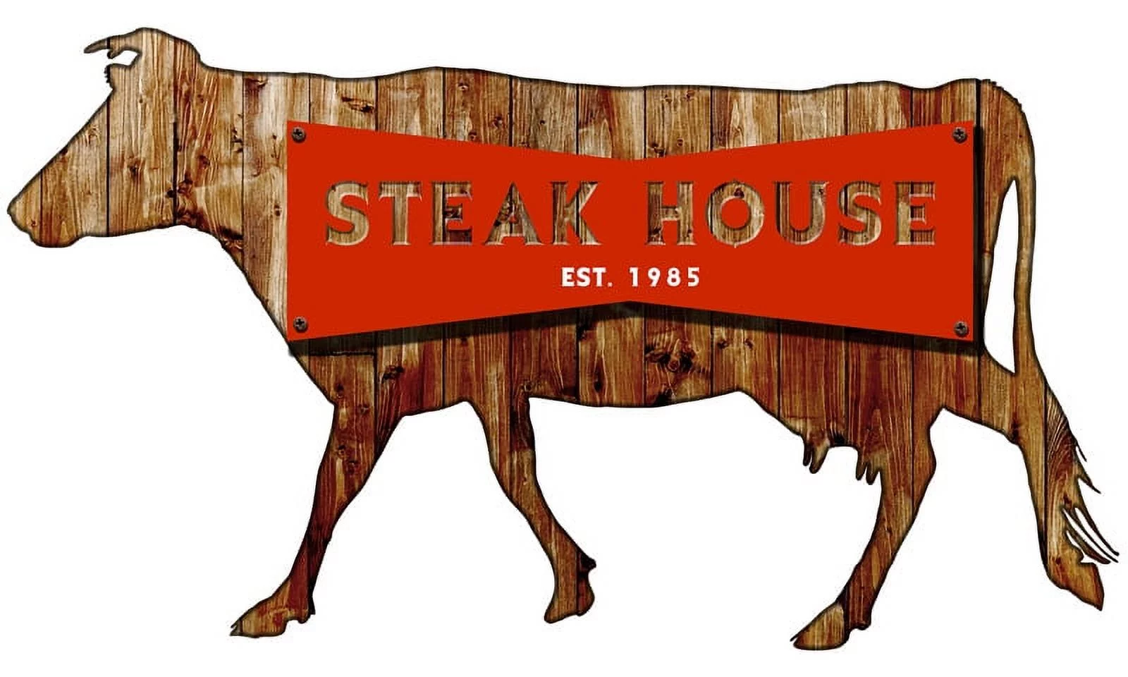 3-D Steakhouse  Vintage Sign “Made in the USA with heavy gauge steel