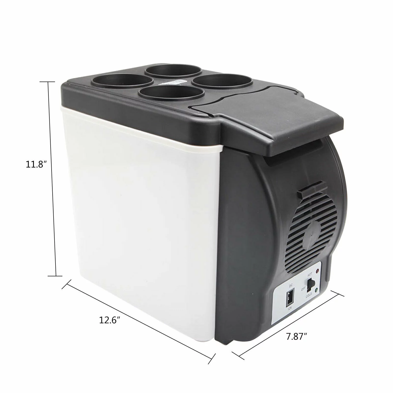 6L Electric Portable Car Refrigerator 12V Car Drink Warmer 2in1 38W Car Fresh Electrical Appliances