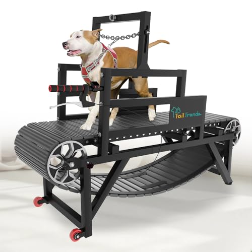 Dog Treadmill: Multi-Functional with Brake & Resistance Adjustment, Suitable for Large & Medium Dogs, Supports Up to 300 lbs, Easy to Move Indoors & Outdoors - Dog Treadmill for Healthy Exercise