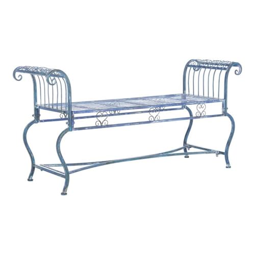 SAFAVIEH Outdoor Collection Brielle Antique White Bench