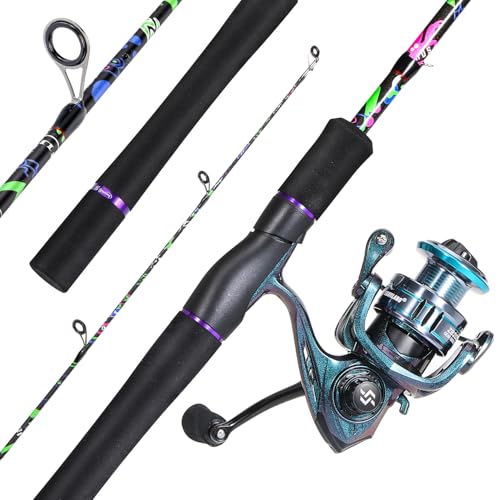 Sougayilang Fishing Rod and Reel Combo, Baitcasting/Spinning Combo, IM7 Graphite Blank Rods with EVA Handle