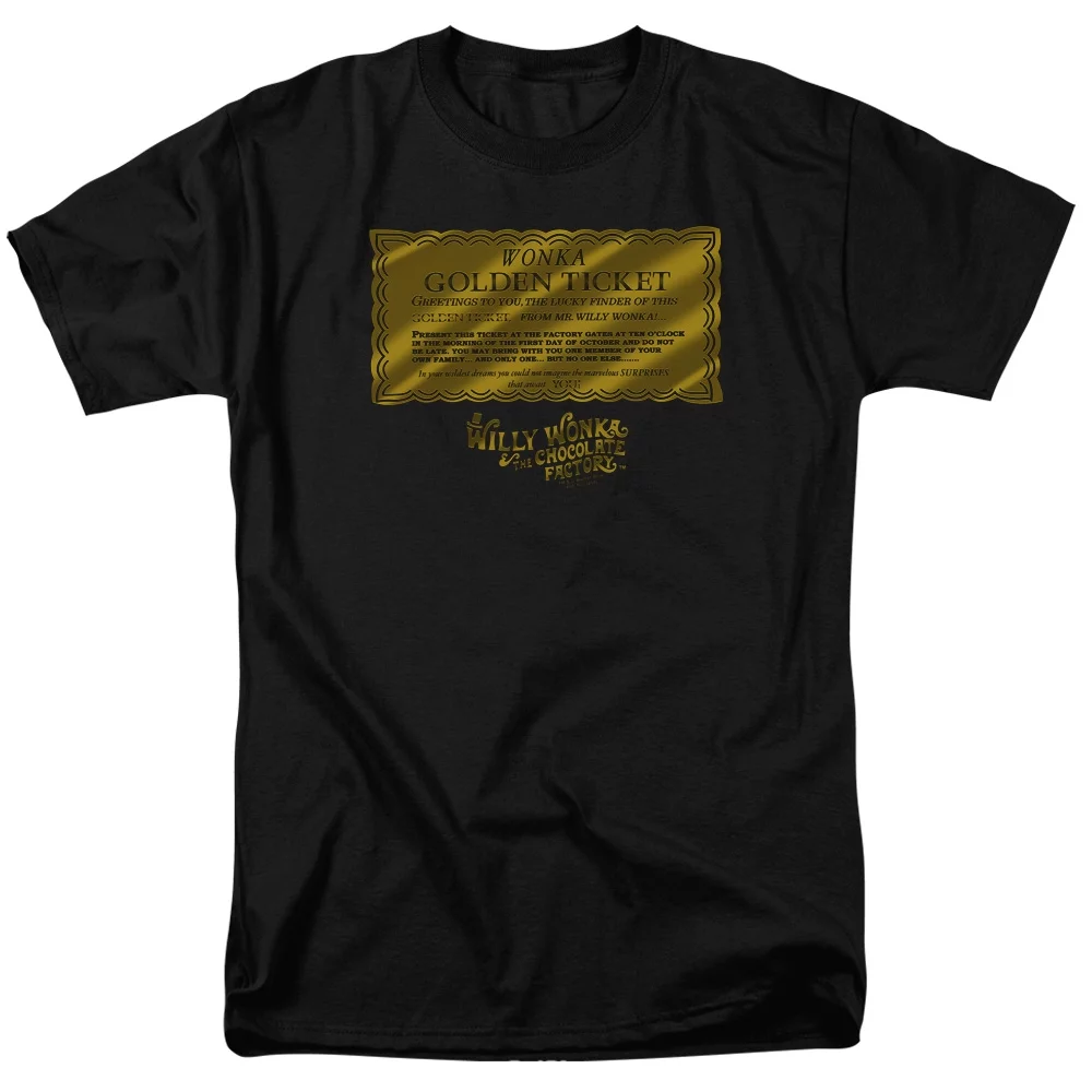 Willy Wonka And The Chocolate Factory Golden Ticket Officially Licensed Adult T Shirt
