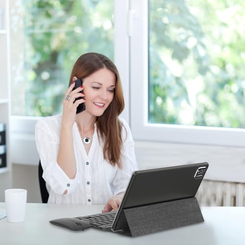 Tablet 10 Inch Android Tablet, 2 in 1 Tablets, Include Keyboard Mouse Case Stylus, 64GB ROM+8GB RAM 1TB expandable 2MP+8MP Dual cameras, 5G WIFI-6 Bluetooth 6000mAh Battery 10.1