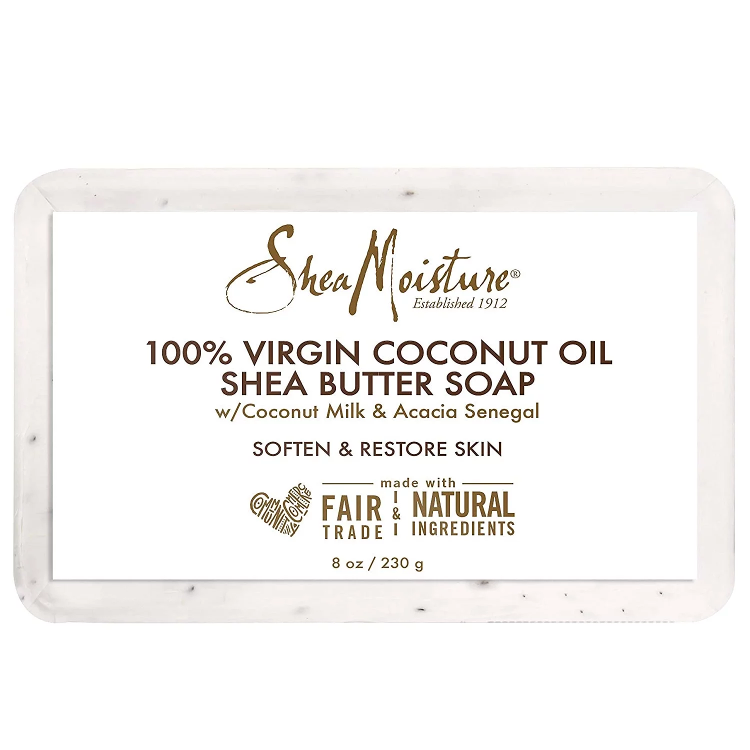 Shea Moisture 100 Virgin Coconut Oil Soap, 8 Oz., Pack of 6