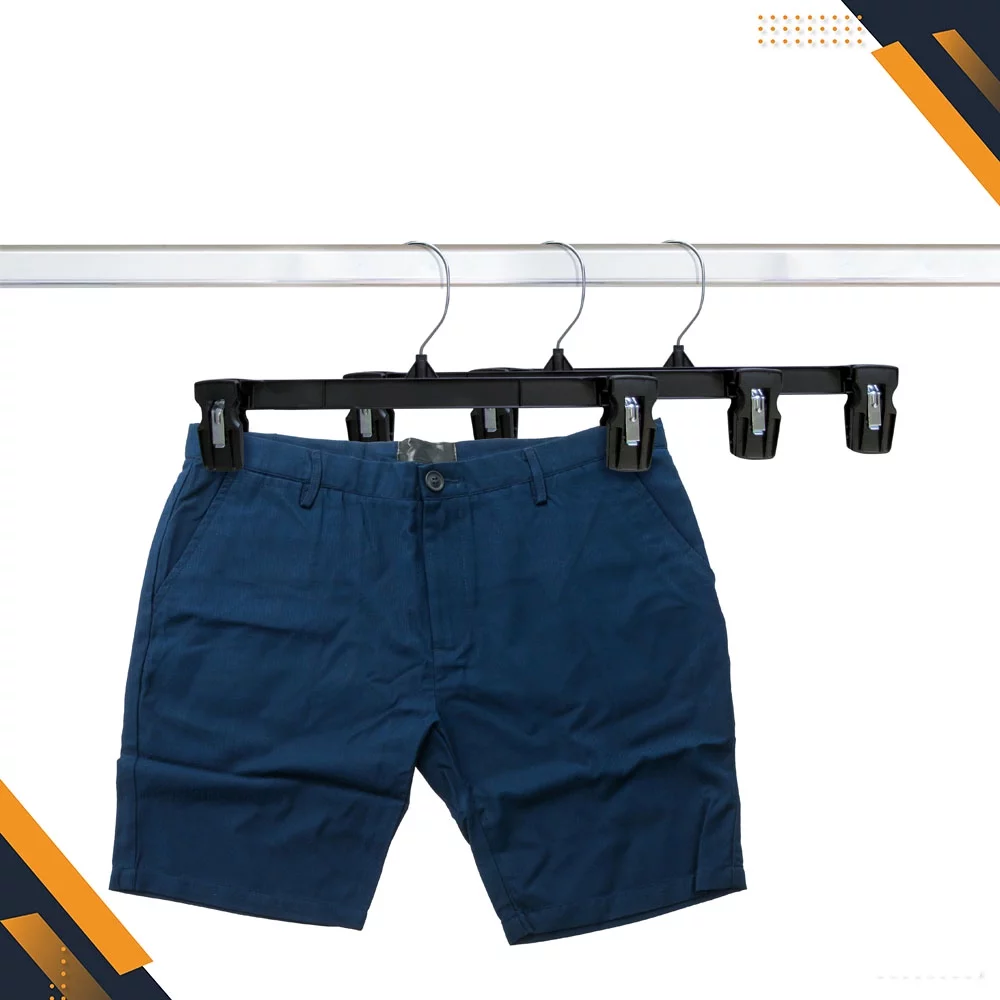 Hanger Central Plastic Pants & Skirt Hangers with Padded Pinch Clips, 10 in, 50 Pack