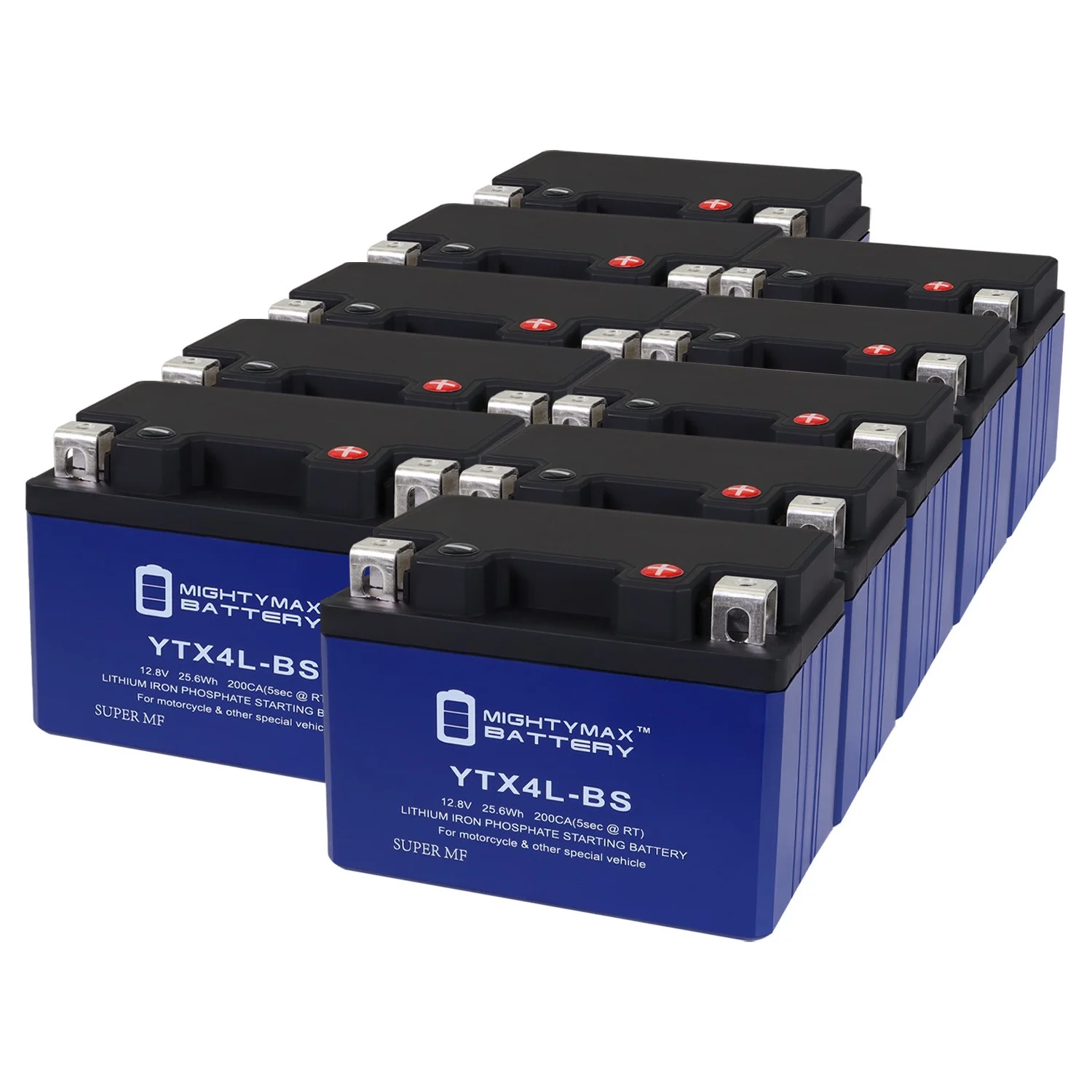 YTX4L-BS Lithium Replacement Battery Compatible with Exide 4L-BS - 10 Pack