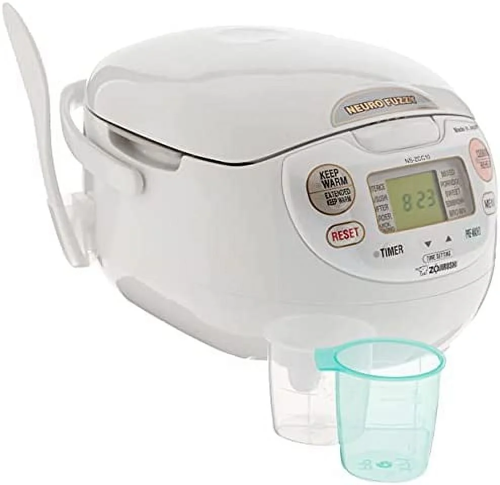 Zojirushi NS-ZCC10 Neuro Fuzzy Rice Cooker, 5.5-Cup, White