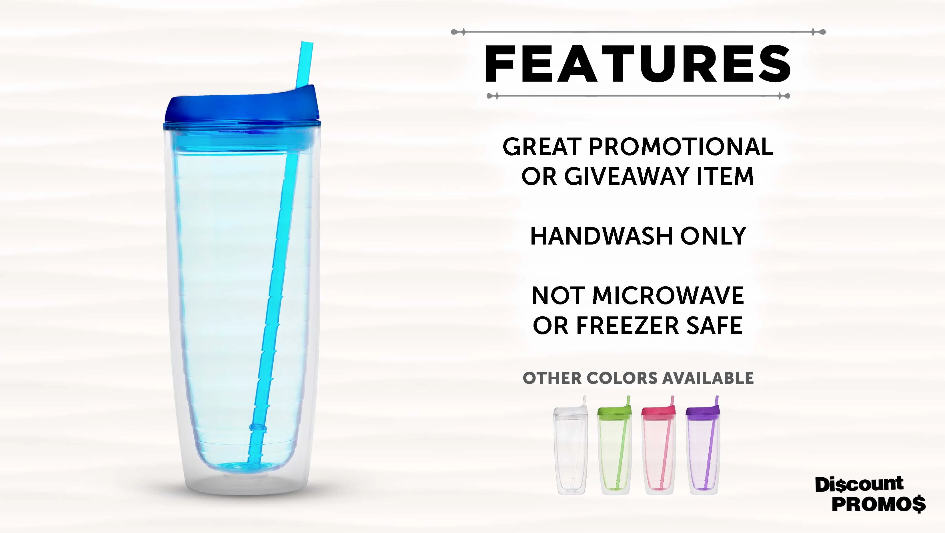 Tall Orbit Acrylic Tumblers 20 oz. Set of 10, Bulk Pack - Perfect for Iced Coffee, Soda, Other Hot & Cold Beverages - Blue