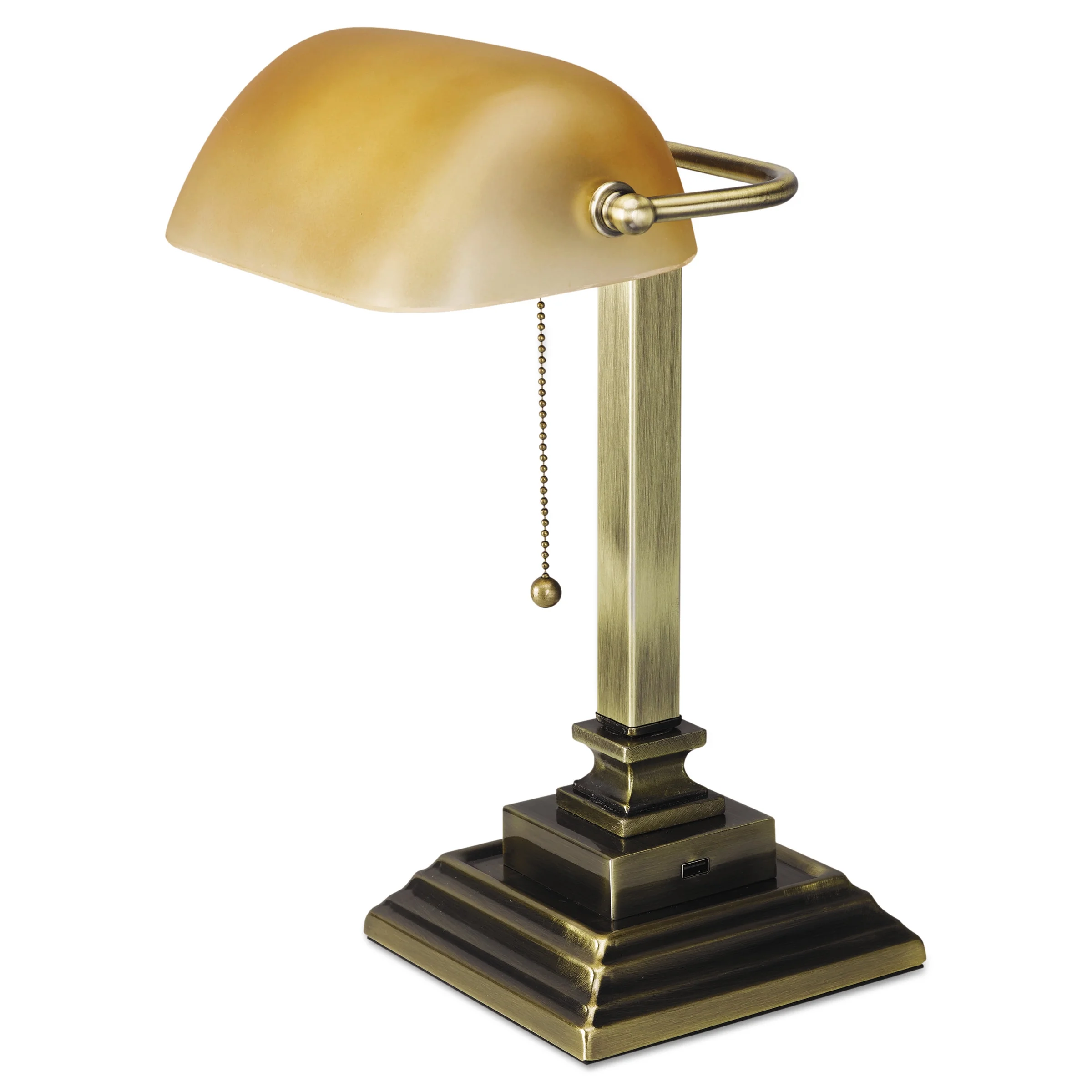 Alera Traditional Banker's Lamp with USB, 10