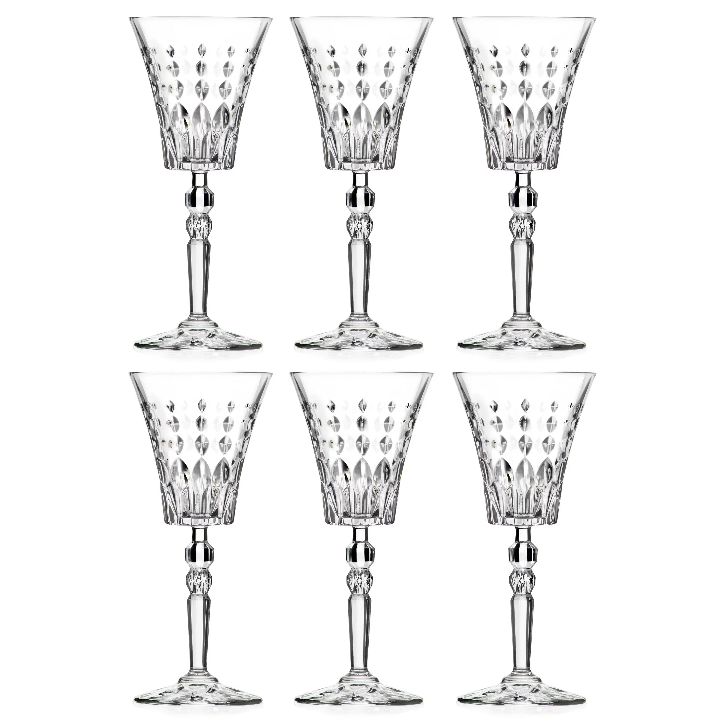 Majestic Gifts Inc. Wine Glass Water Glasses Set of 6 Goblet 10 oz. by  Made in Europe