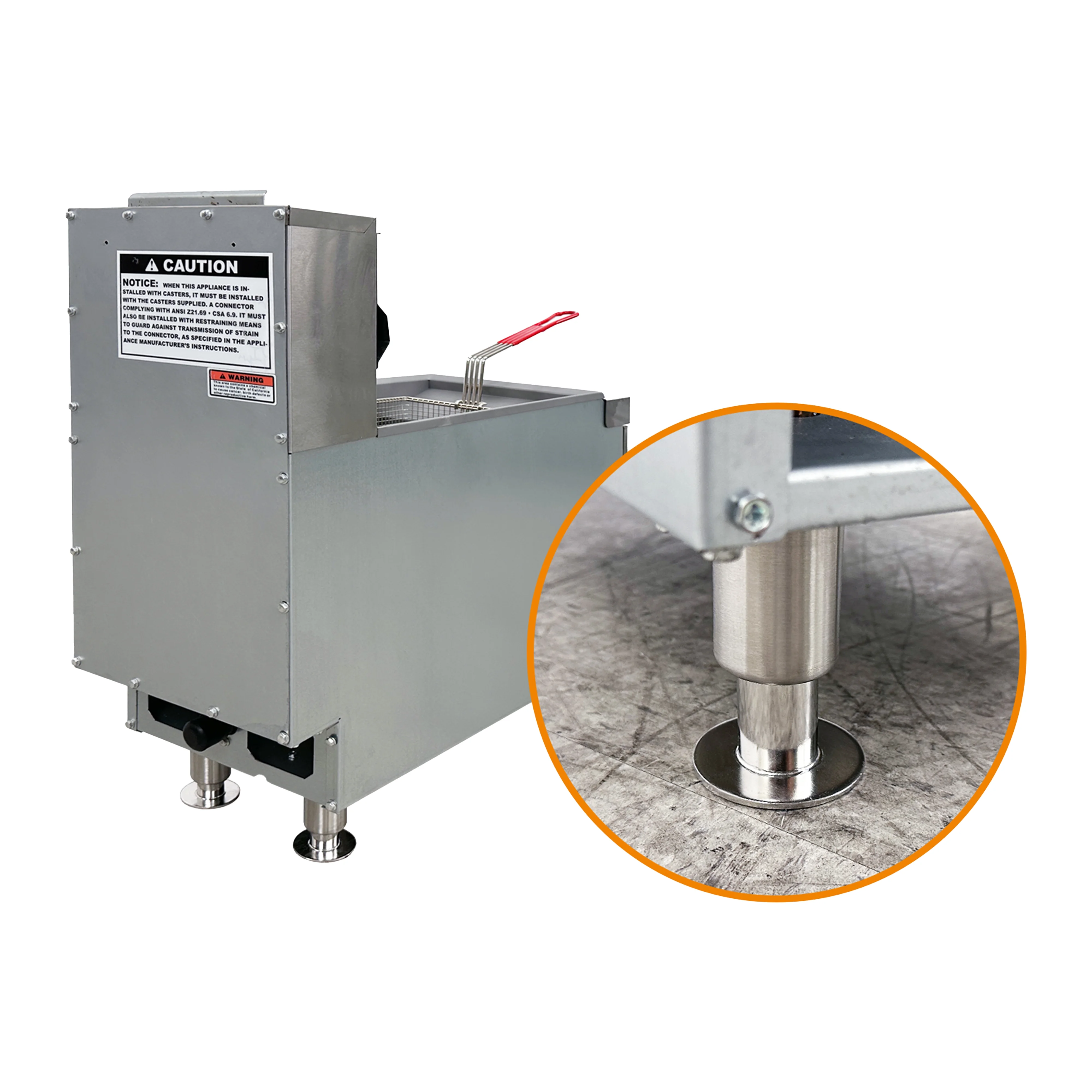 25lbs Commercial Gas Countertop Deep Fryer Two Tube Burners 48,000BTU