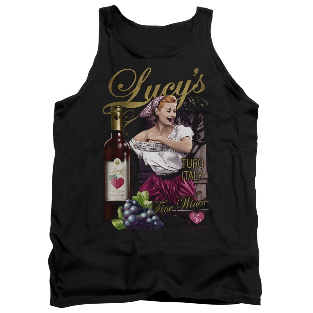 I Love Lucy Bitter Grapes Adult Tank Top Black