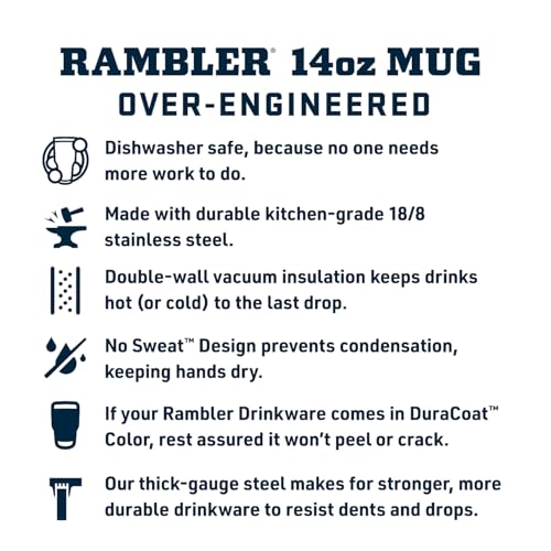 YETI Rambler 14 oz Stackable Mug, Vacuum Insulated, Stainless Steel with MagSlider Lid