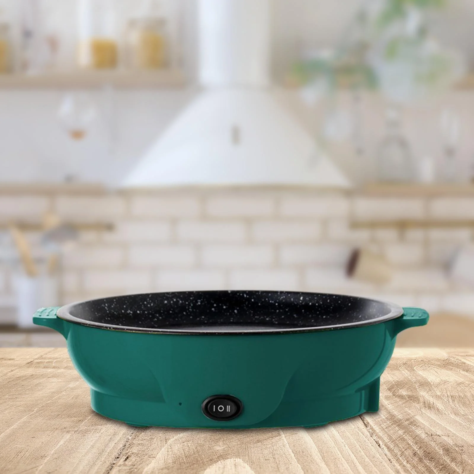 CUTICATE Electric Griddle Electric Skillet 110V Household BBQ Assesories Dinner Stay Cool Handles Cooker Indoor Griddles Grill Griddle