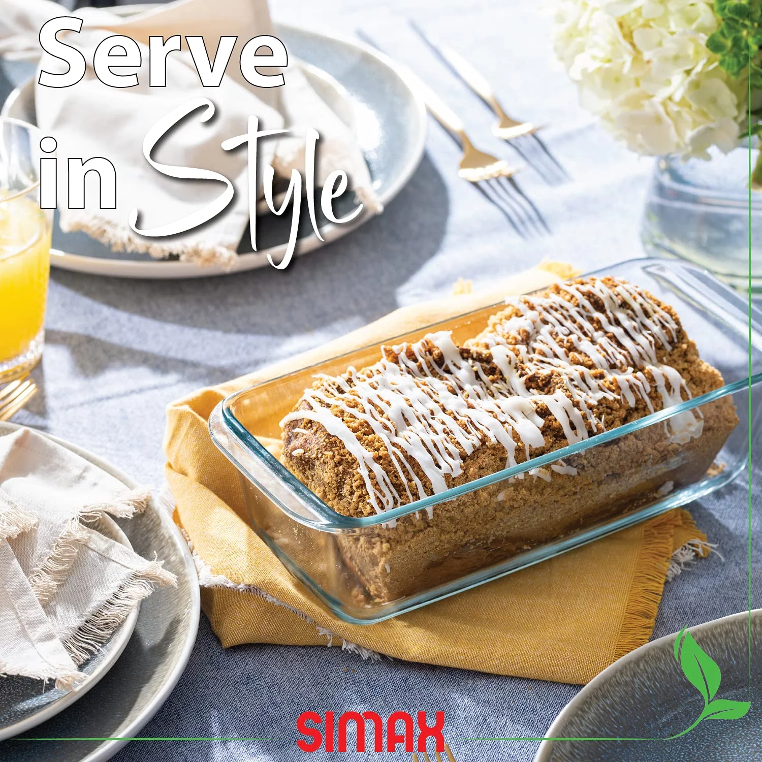 Simax Glassware Classic Loaf Dish: Heat, Cold and Shock-Proof Borosilicate Glass, Made in Europe, Dishwasher Safe, 11 x 4.8 x 3