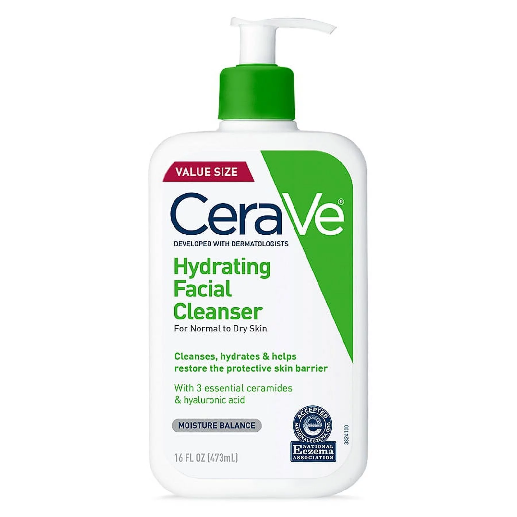 CeraVe Hydrating Facial Cleanser Fragrance Free with Hyaluronic Acid