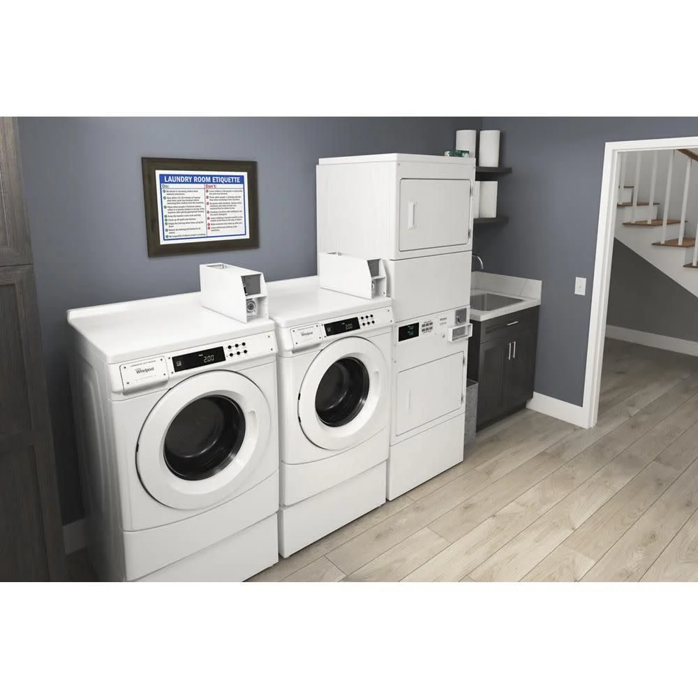 Whirlpool CHW9150GW 27 Inch Commercial Front Load Washer