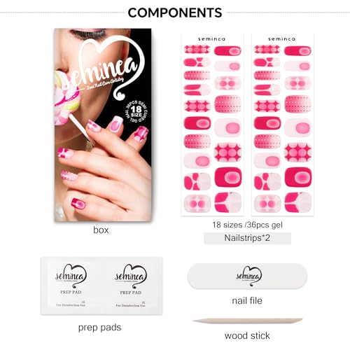 Semi Cured Gel Nail Strips-Easy Apply Christmas Gel Nail Stickers Holiday Semi Cured Manicure Strips with Sparkling Xmas Designs (Classic Yule)