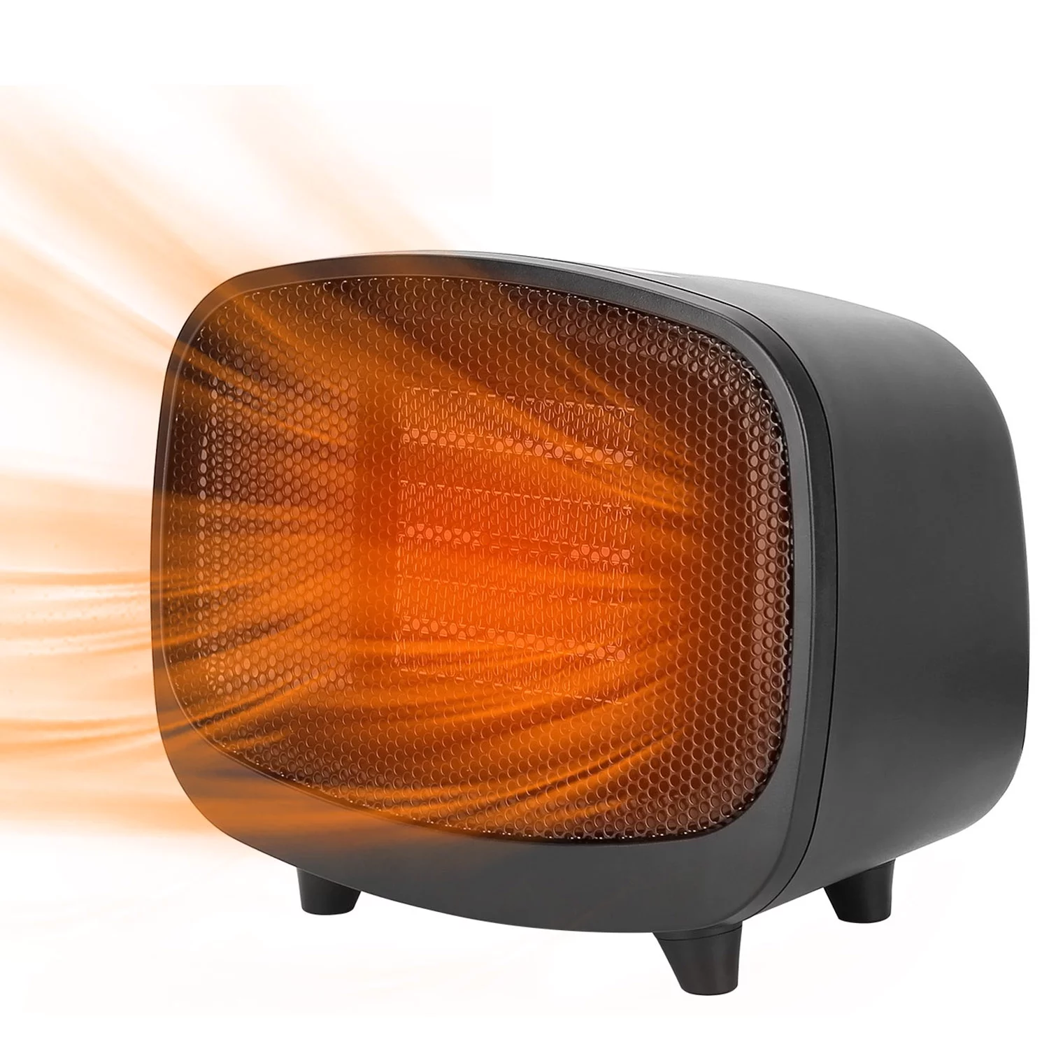 iMountek Mini Cute Electric Space Heater Heater Fan with Tip-Over for Bedroom Home Office