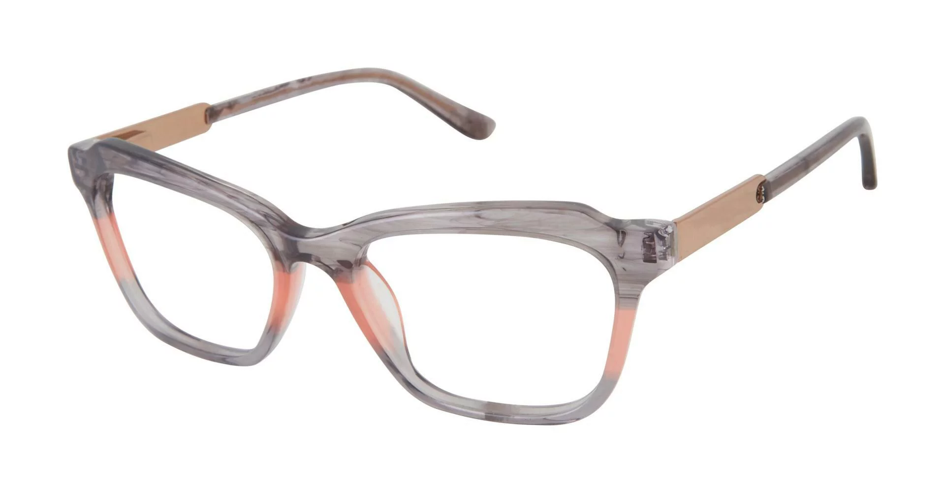 NEW GX by GWEN STEFANI GX 067 Grey & Peach Eyeglasses 52mm with GX Case