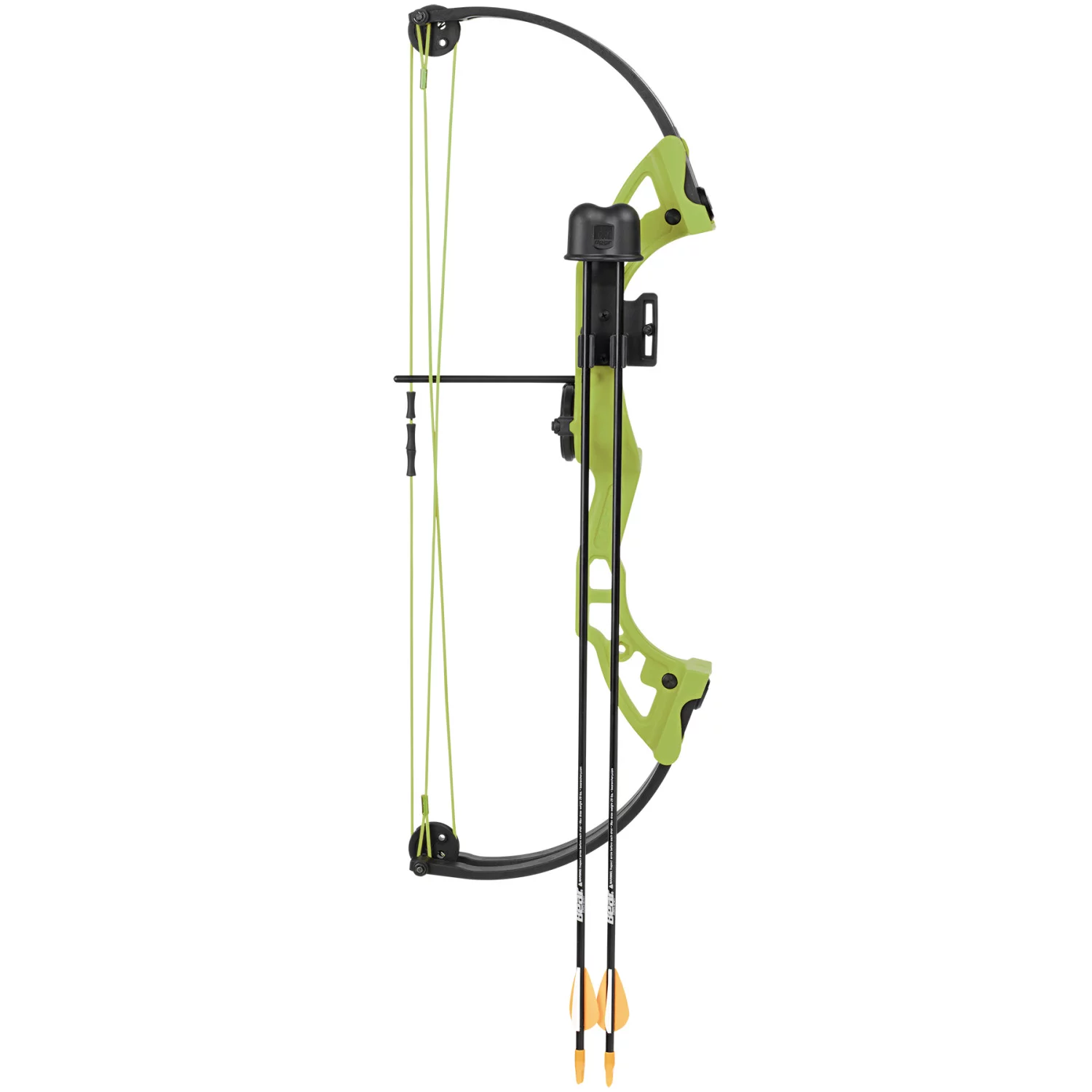 Bear Archery Brave Youth Bow Includes Whisker Biscuit, Arrows, Armguard, and Arrow Quiver Recommended for Ages 8 and Up –&nbsp;Green