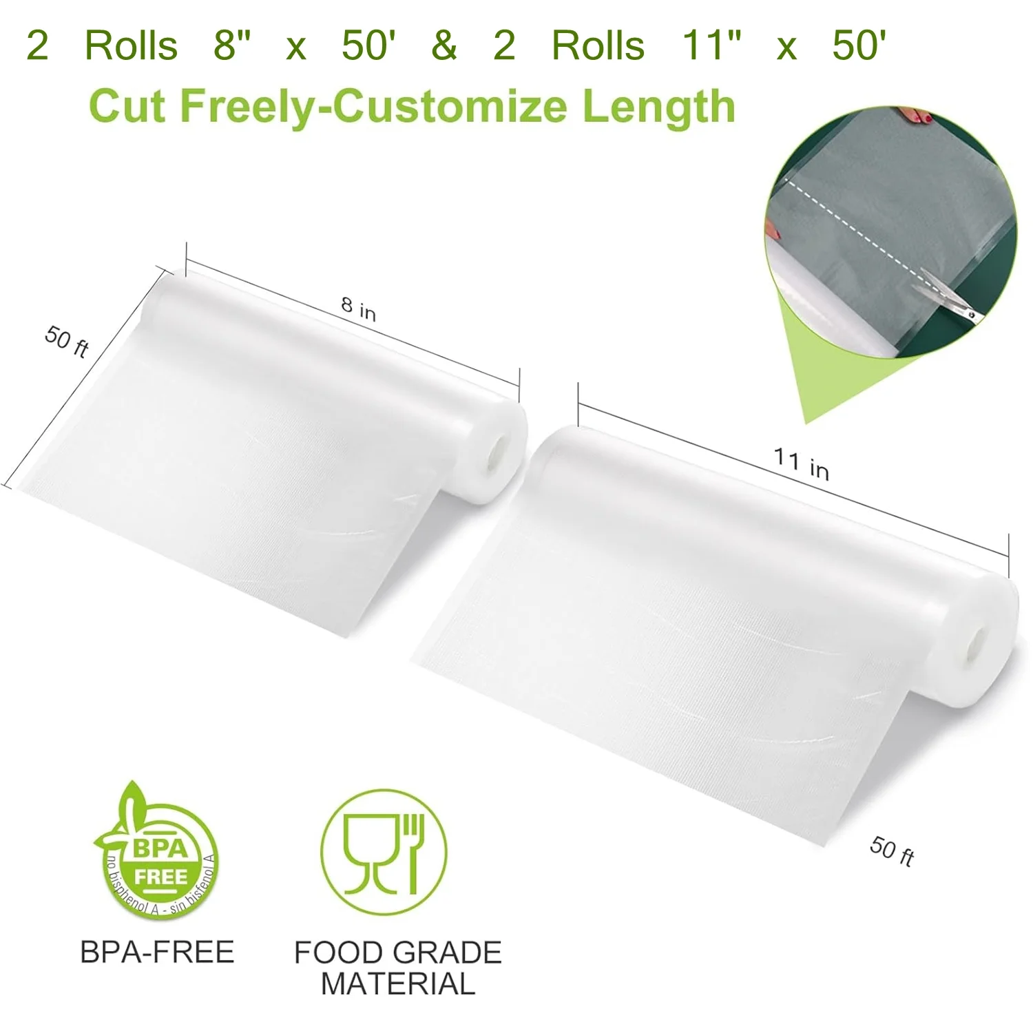 SJPACK Vacuum Sealer Bags, Two 11