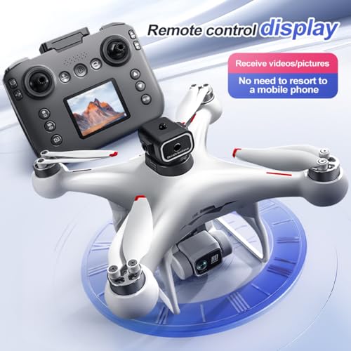 RC Drone With Screen Display Remote Control, Dual Camera, 360 Degree Flip, Optical Flow Hover, LED Lights, Speed Adjustment, One Click Takeoff And Landing, Fly Left And Right, 2 Batteries, Memory Card, Card Reader, Handbag , Beginner-Friendly FPV Hob