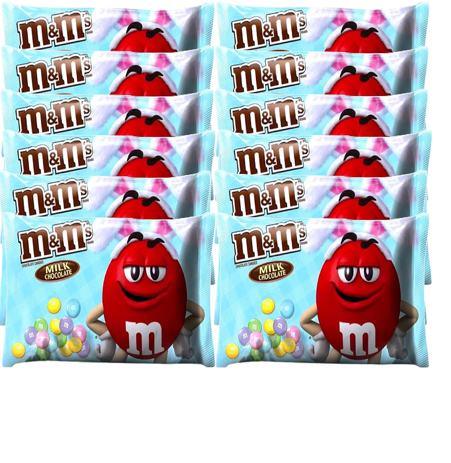 NEW M&M's Pastel Colored Milk Chocolate Easter Goodies- 10 Oz. Bag Full Of The Savory Sweetness You Crave (12)