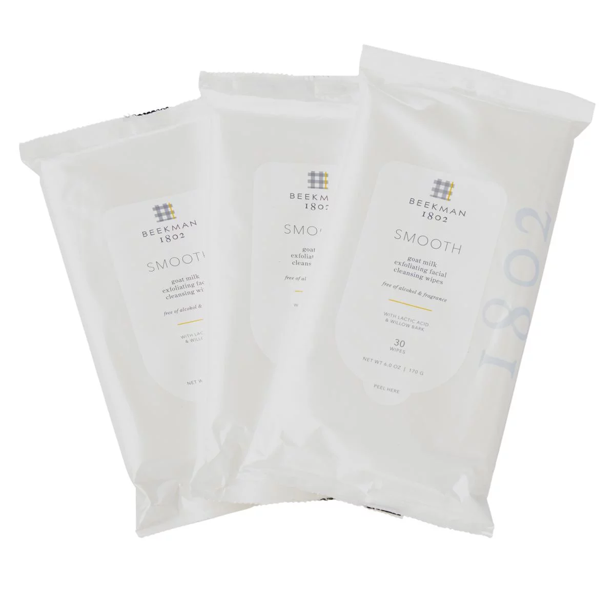 Beekman 1802 Skincare Infused 3-pack Smooth Face Wipes