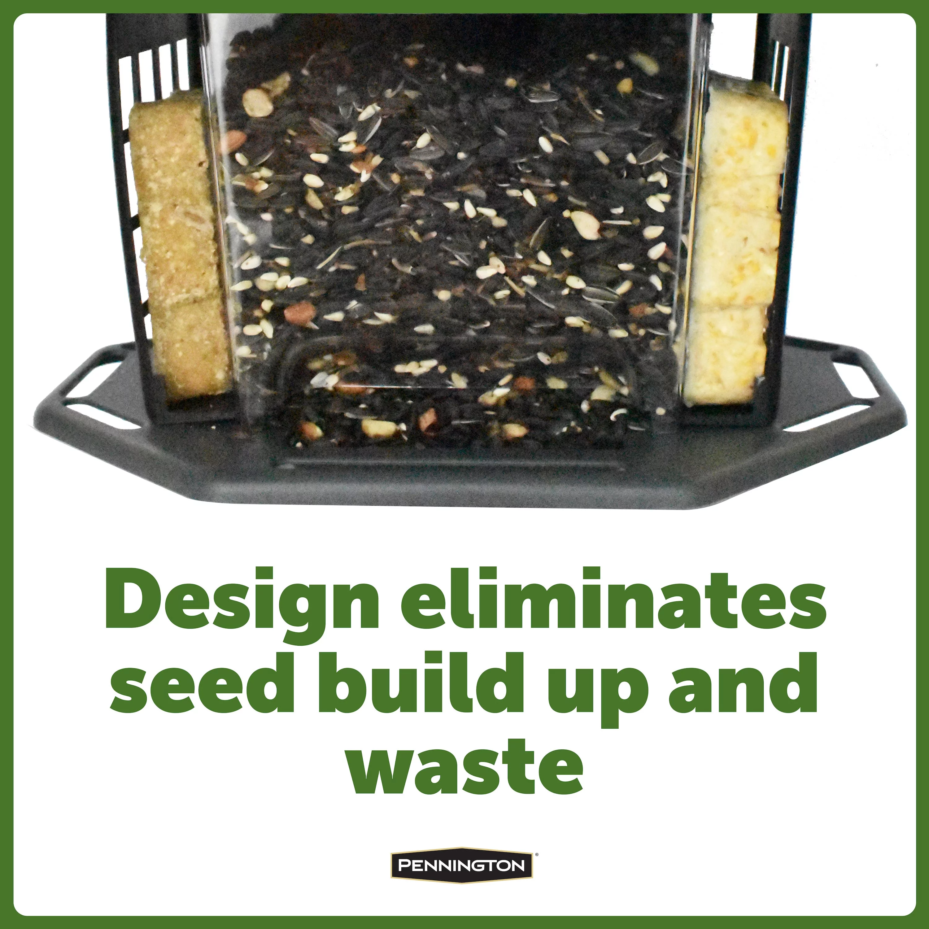 Pennington Earth Smart, Gray Recycled Resin EcoBistro Wild Bird Hopper Feeder 5 lb. Capacity, 2 Pack